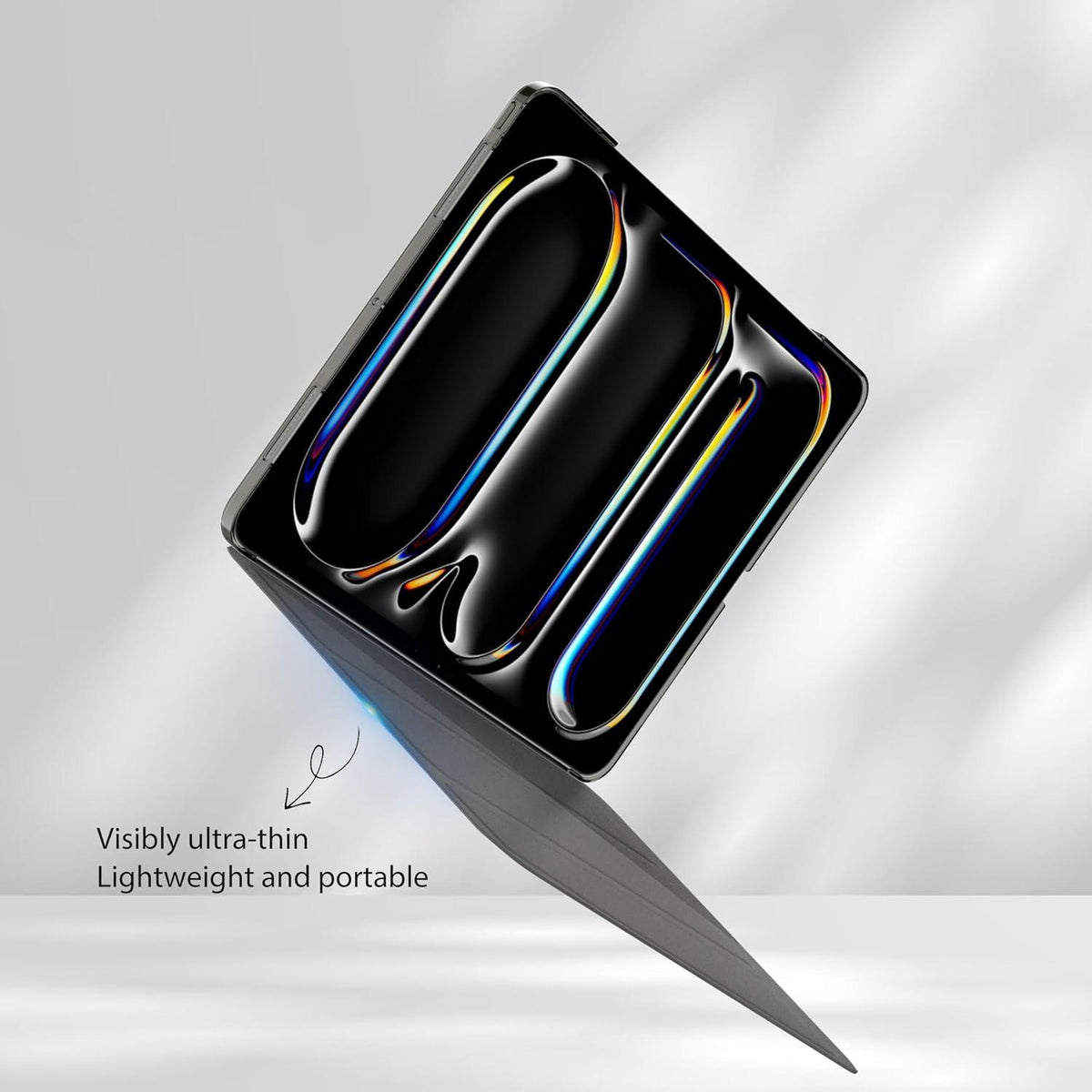 Hülle für iPad Pro 13 M4 2024 Ultra Dünn Matt Schwarz