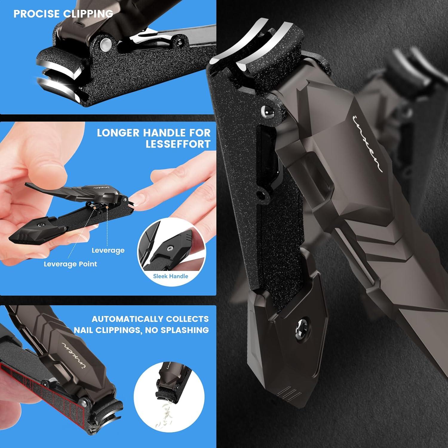 Nagelknipser für Fingernägel und Fußnägel, Edelstahl, groß & klein