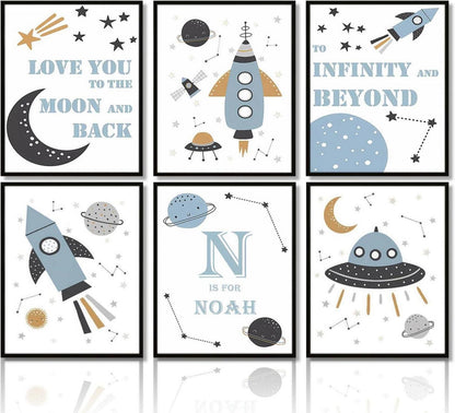 Weltraum Inspirationsposter für Jungen Kinderzimmer Wall Art 20x25 cm