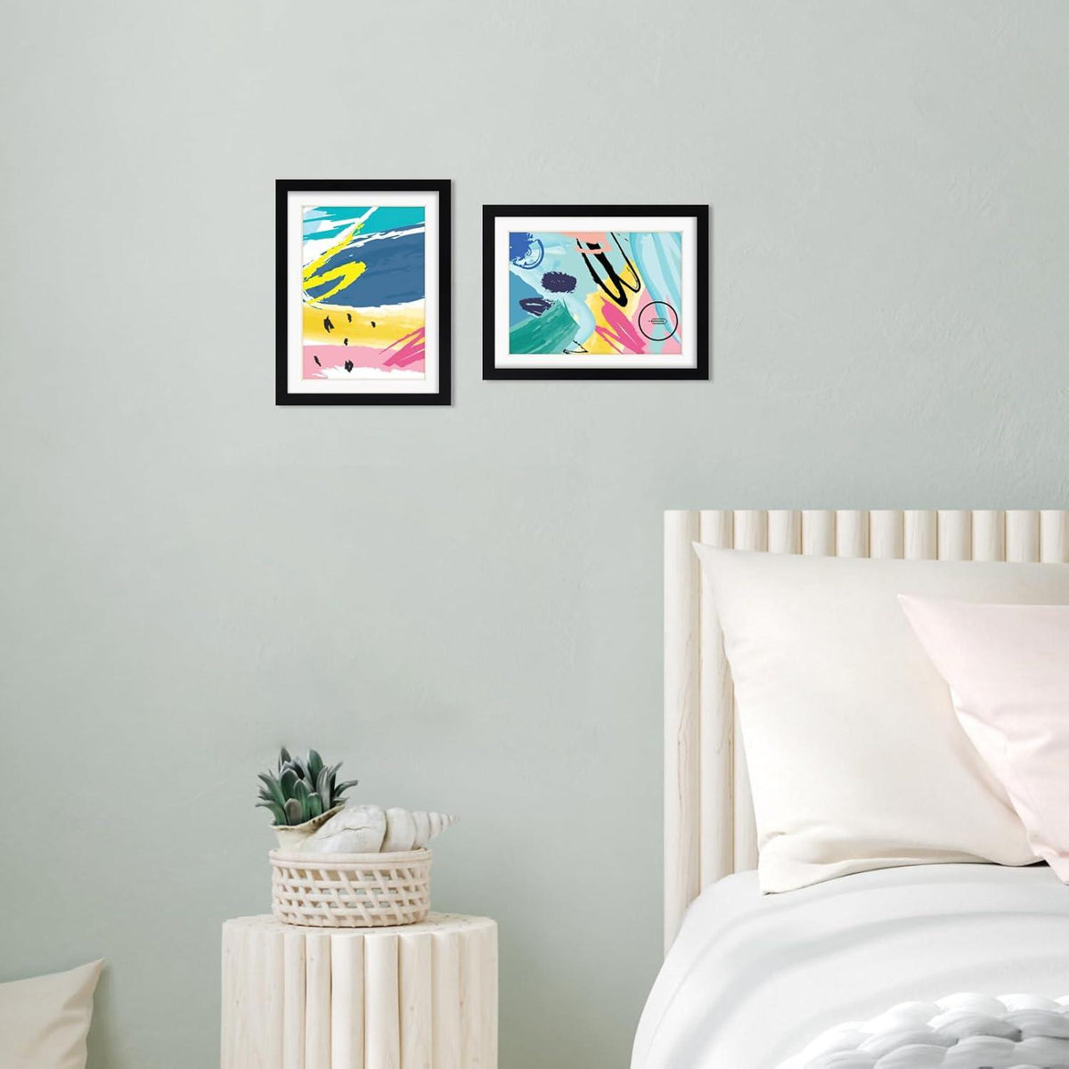 Bilderrahmen 15x20cm 1 Stück für Wand Tisch Schwarz mit Passepartout