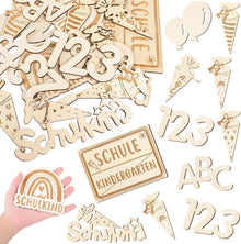 XL Holz Einschulung Konfetti Schulkind ABC 123 Zuckertüten Balloon
