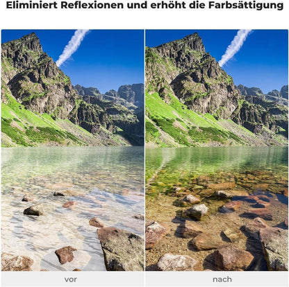 72mm Slim CPL Filter mit Objektivdeckel und Reinigungsset