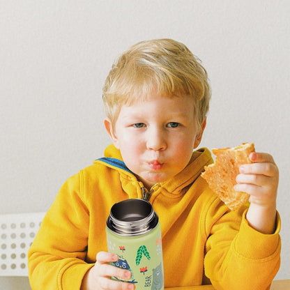Trinkflasche Kinder Edelstahl 500ml Strohhalm Auslaufsicher BPA-frei