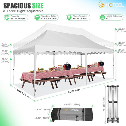 Faltpavillon 3x6 mit Seitenwänden – Wasserdicht & UV-Schutz