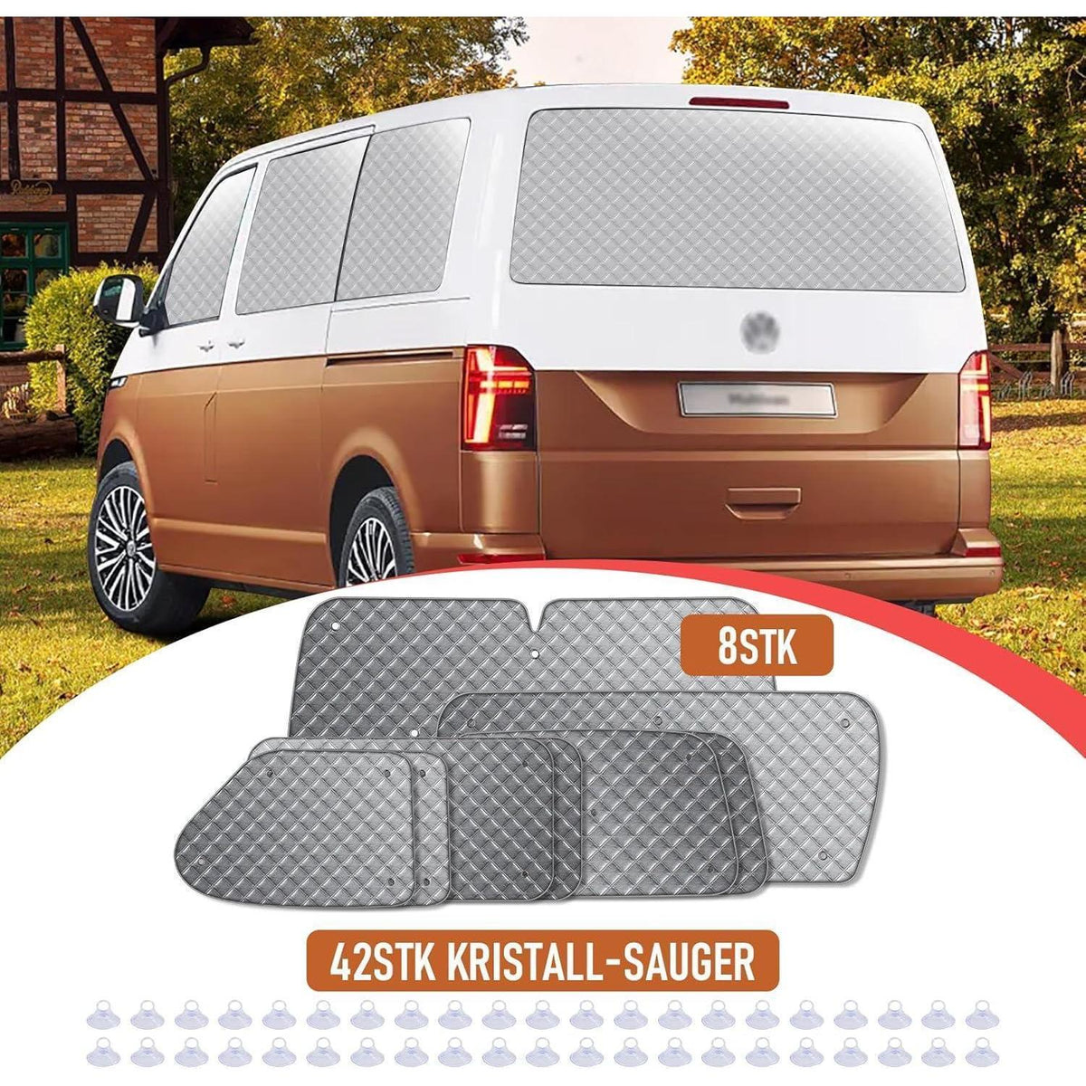 Thermo Jalousien Set VW T4 SWB - 8tlg. Sonnenschutz Matte