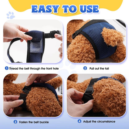 2er Pack Hundewindeln Wiederverwendbare Läufigkeitshose für Hündinnen Damenbinden Einstellbare Schutzhose Schwarz Blau