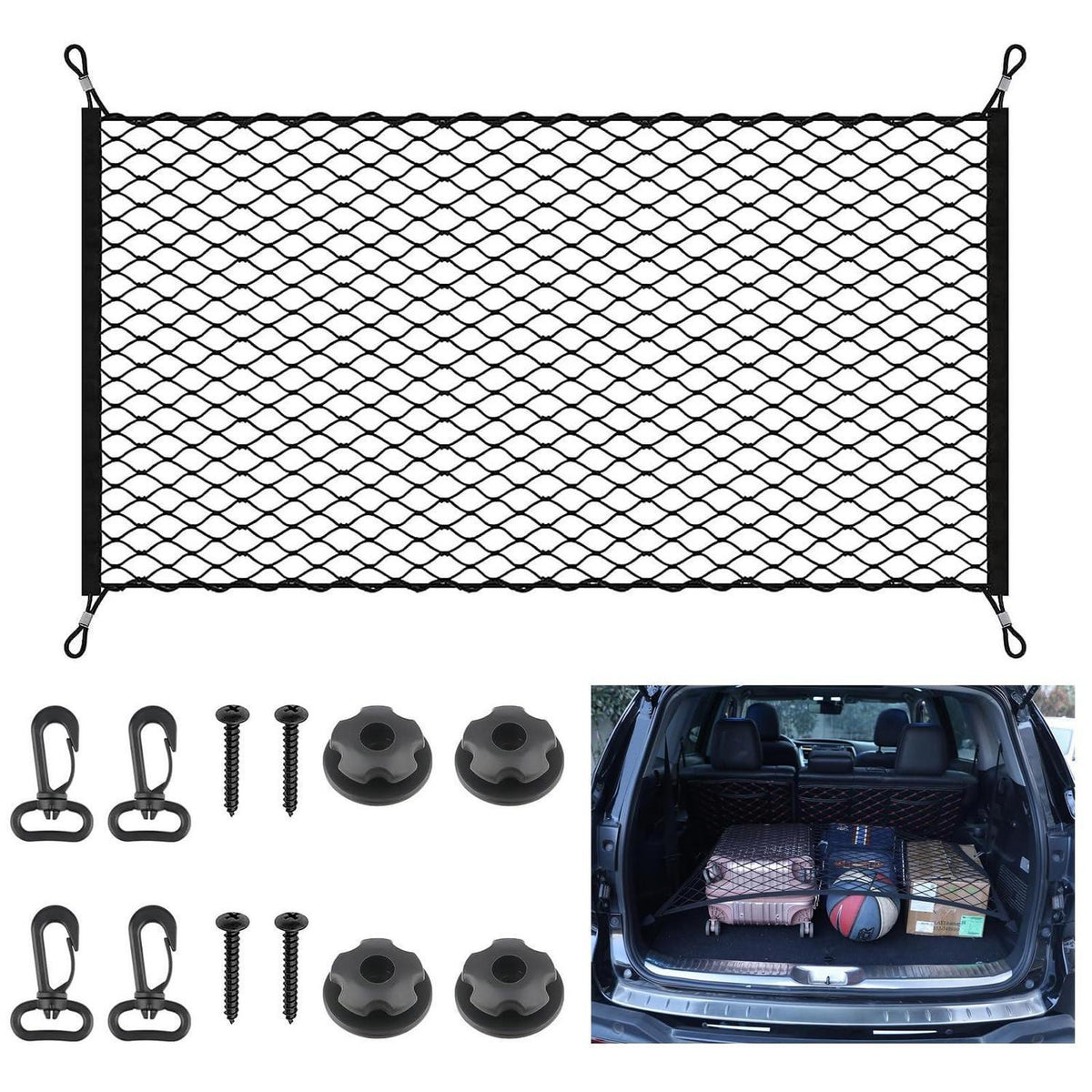 Kofferraumnetz Auto – Gepäcknetz 110x60 cm, ausziehbar