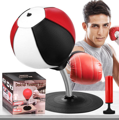 Punchingball Tisch Boxsack Saugnapf Stressabbau Büro Theke