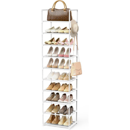 10-Ebenen Schuhregal Metall – Platzsparend & Multifunktional