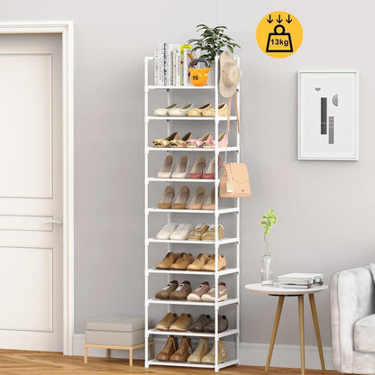 10-Ebenen Schuhregal Metall – Platzsparend & Multifunktional