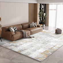 Großer Moderne Teppich Wohnzimmer 160x230 Flauschig Gelb/Grau