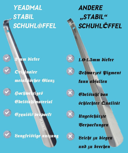 Extra Stabiler Metall Schuhlöffel für Senioren und Kinder