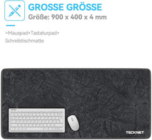 TECKNET XXL Gaming Mauspad 900x400 mm Schwarz Wasserdicht