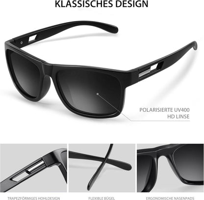 Polarisierte Sonnenbrille UV400 Schutz für Damen Herren