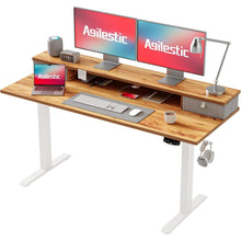 Höhenverstellbarer Schreibtisch mit 2 Schubladen 140x60 cm