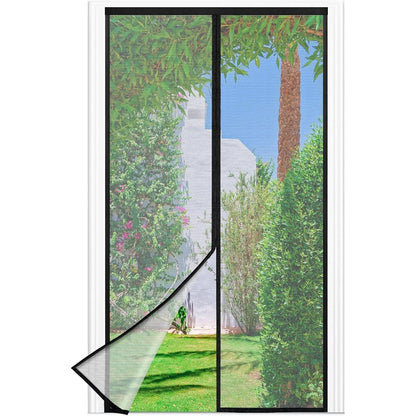 Magnetisches Fliegengitter für Balkontür, 120x210cm, Schwarz