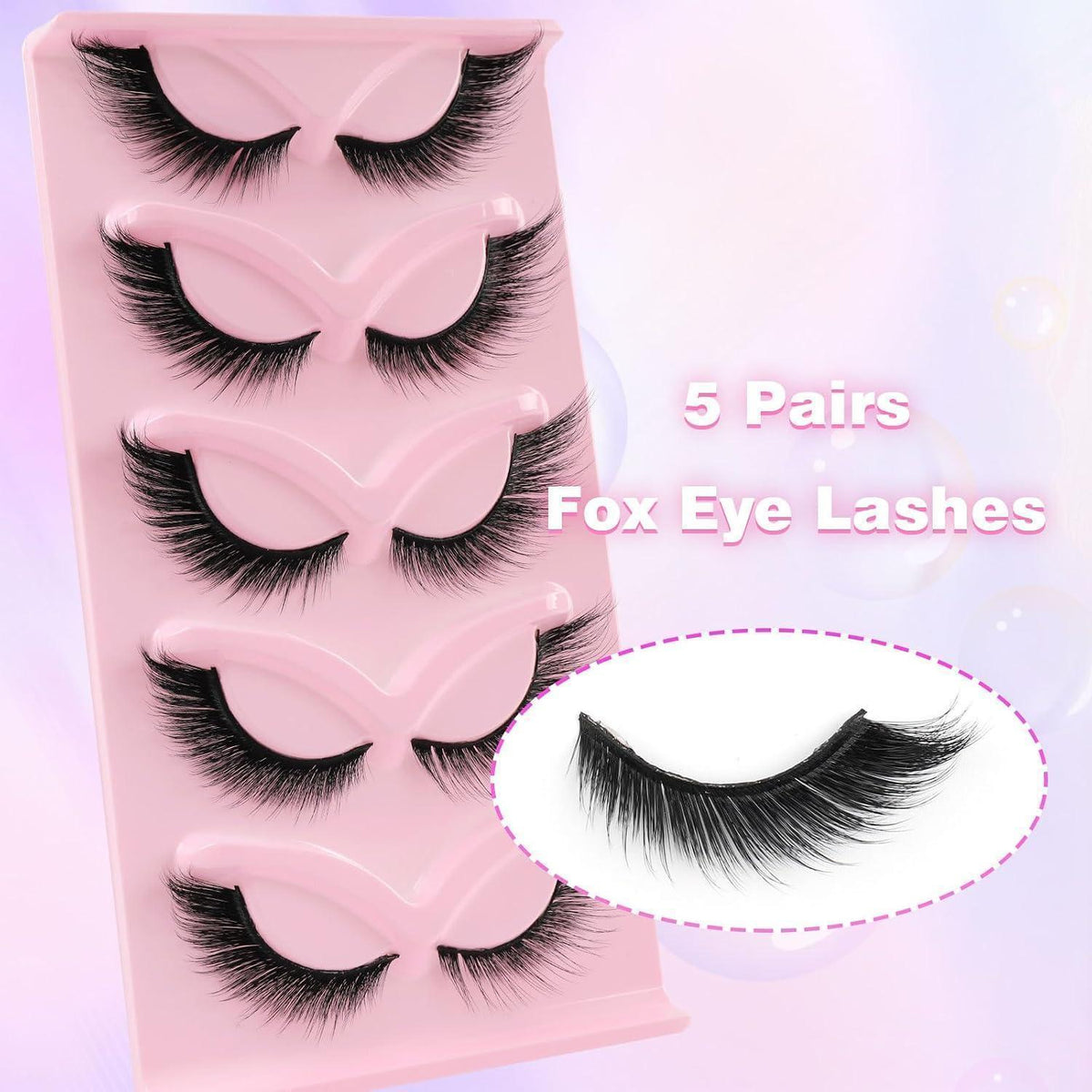 Falsche Wimpern Set Cat Eye mit Kleber & Entferner
