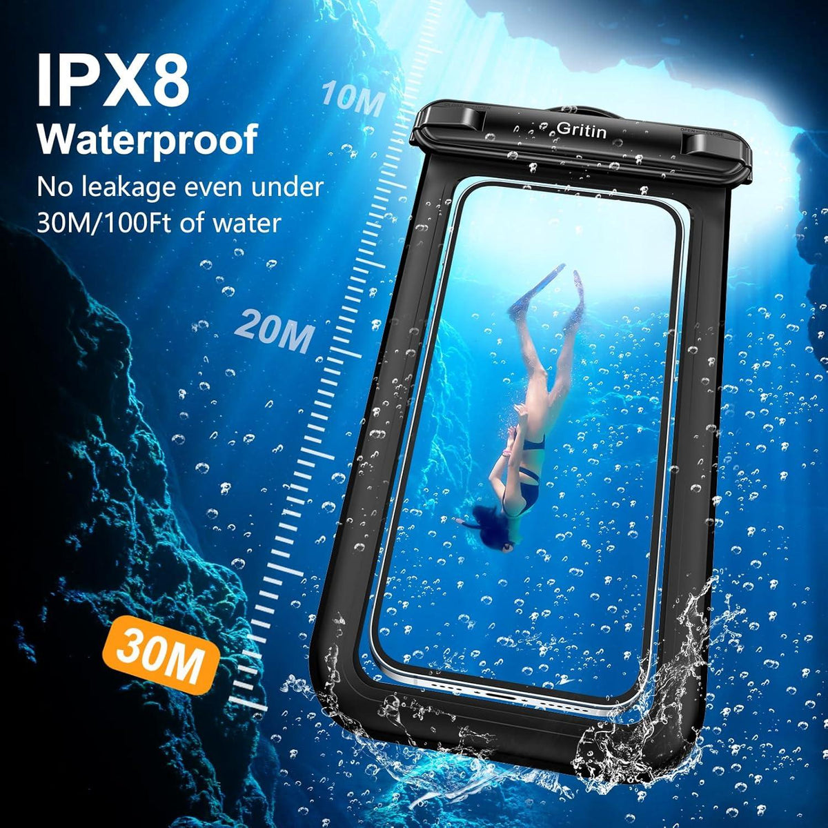 Wasserdichte Handyhülle 2 Stück IPX8 Unterwasser Handytasche