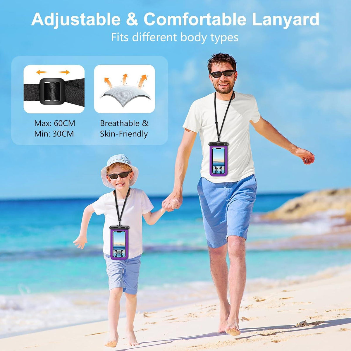 Wasserdichte Handyhülle 2 Stück IPX8 Unterwasser Handytasche
