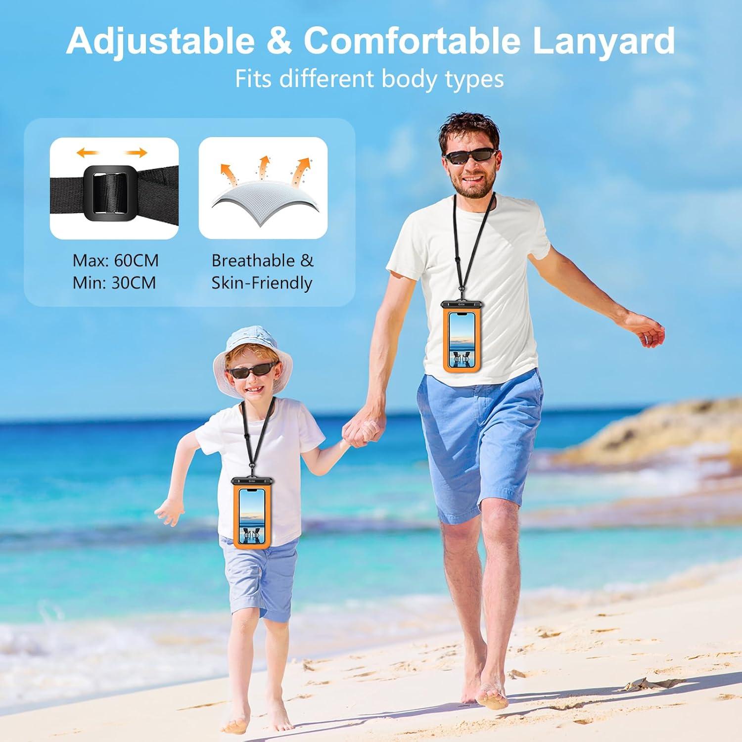 Wasserdichte Handyhülle 2er-Pack IPX8 Unterwasser Handytasche für