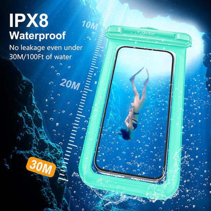 Gritin wasserdichte Handyhülle 2er-Pack IPX8 Unterwasser