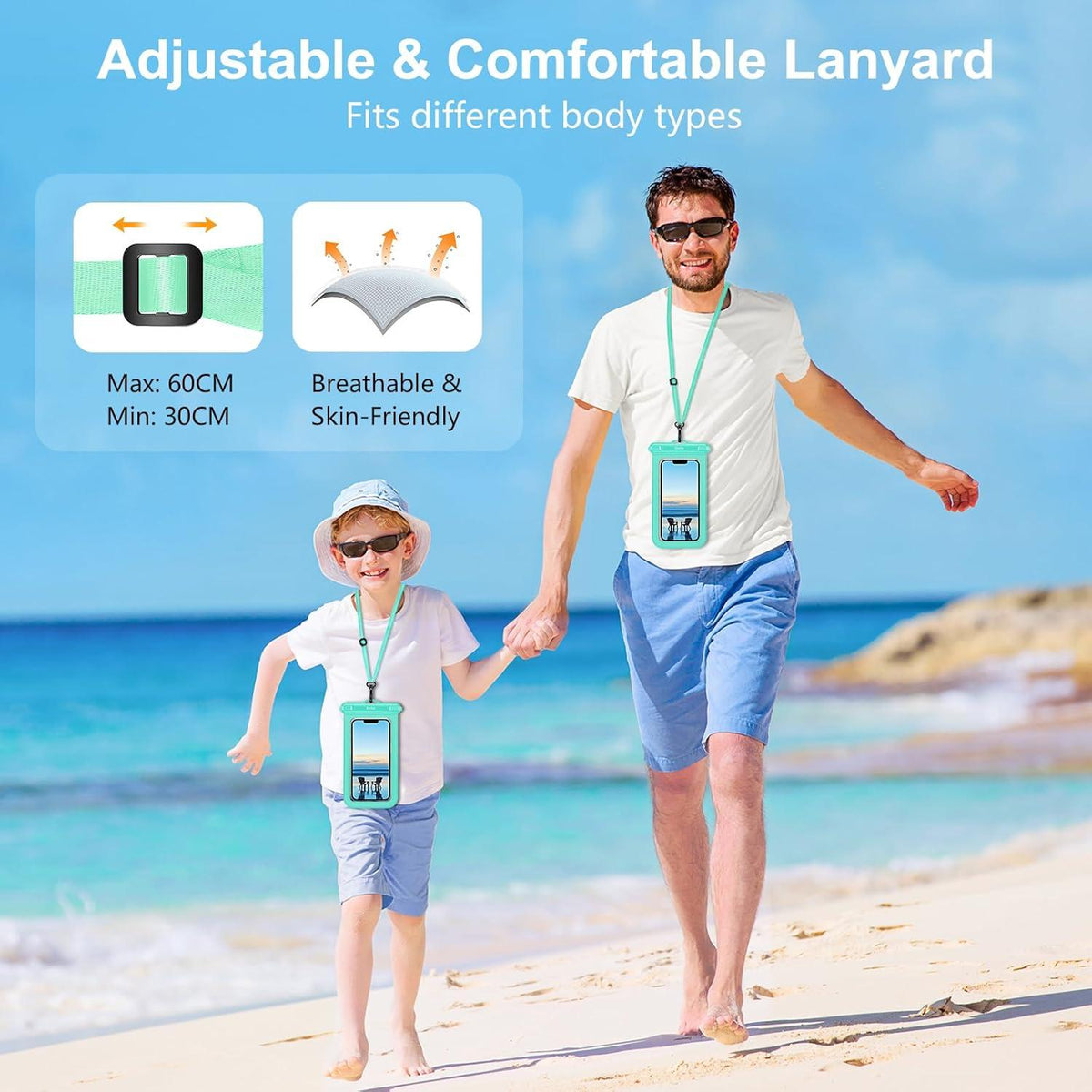 Wasserdichte Handyhülle IPX8 Unterwasser 2er Pack bis 7'' für