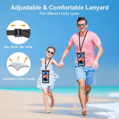 Wasserdichte Handyhülle IPX8 2er-Pack für iPhone Galaxy bis