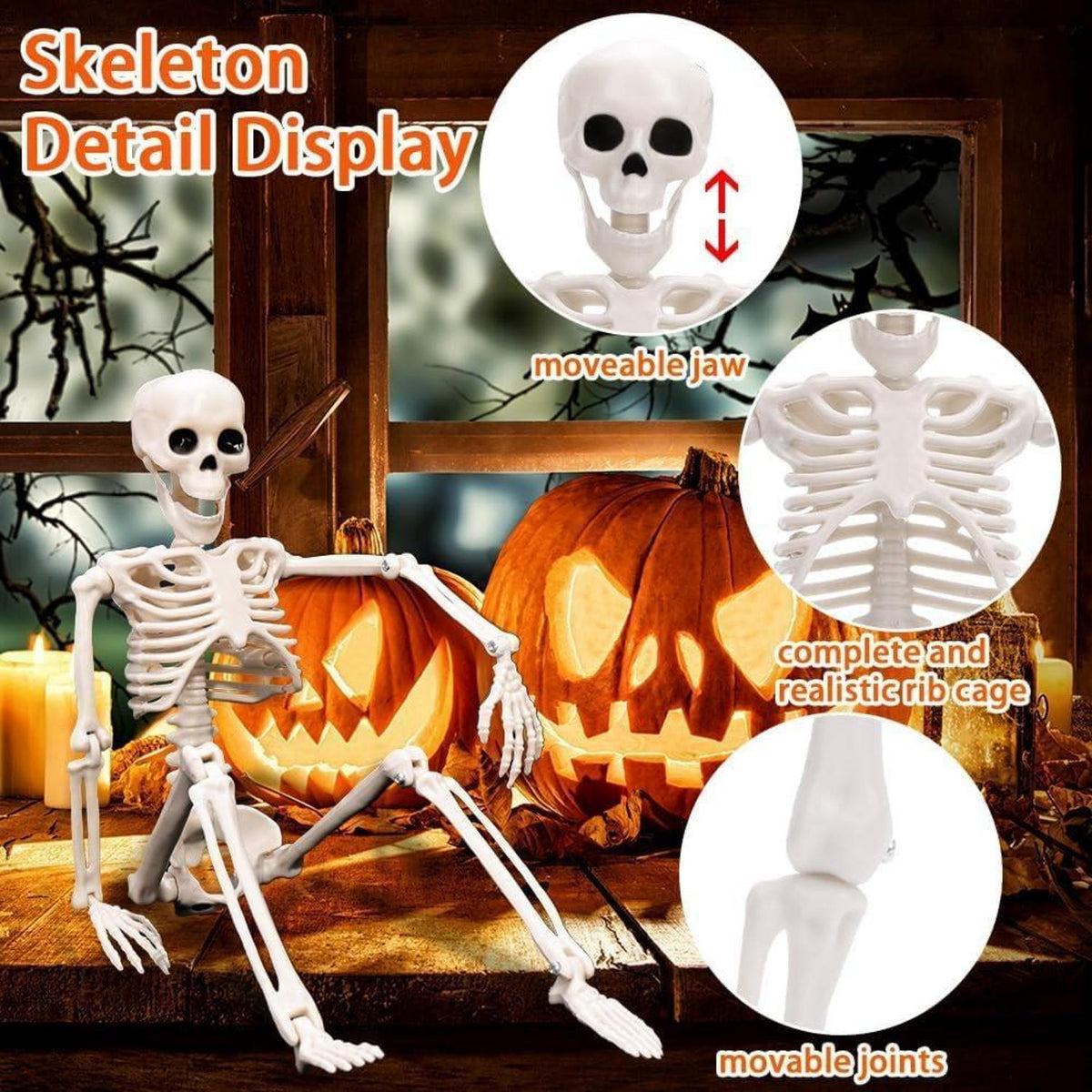 Halloween Deko Skelett Outdoor Innen Gruselig Party Horror Set 5er-Set