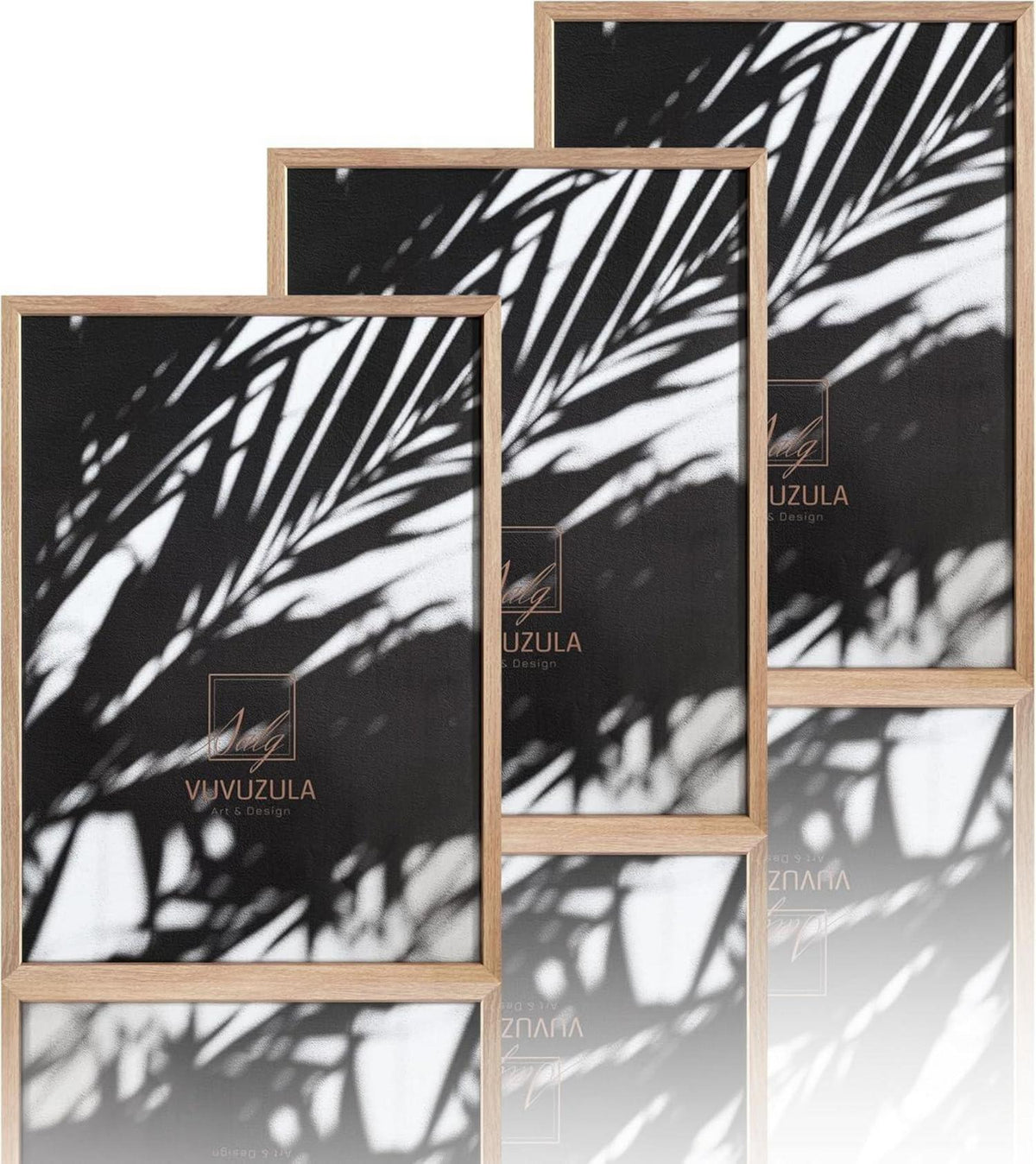 Bilderrahmen Set Fotorahmen Holzrahmen 50x70cm Eiche Natur
