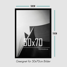 VUVUZULA Bilderrahmen Set 50x70cm Schwarz Holz Fotorahmen