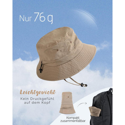 Regenhut Damen Herren Wasserdicht, UV Schutz, Faltbar