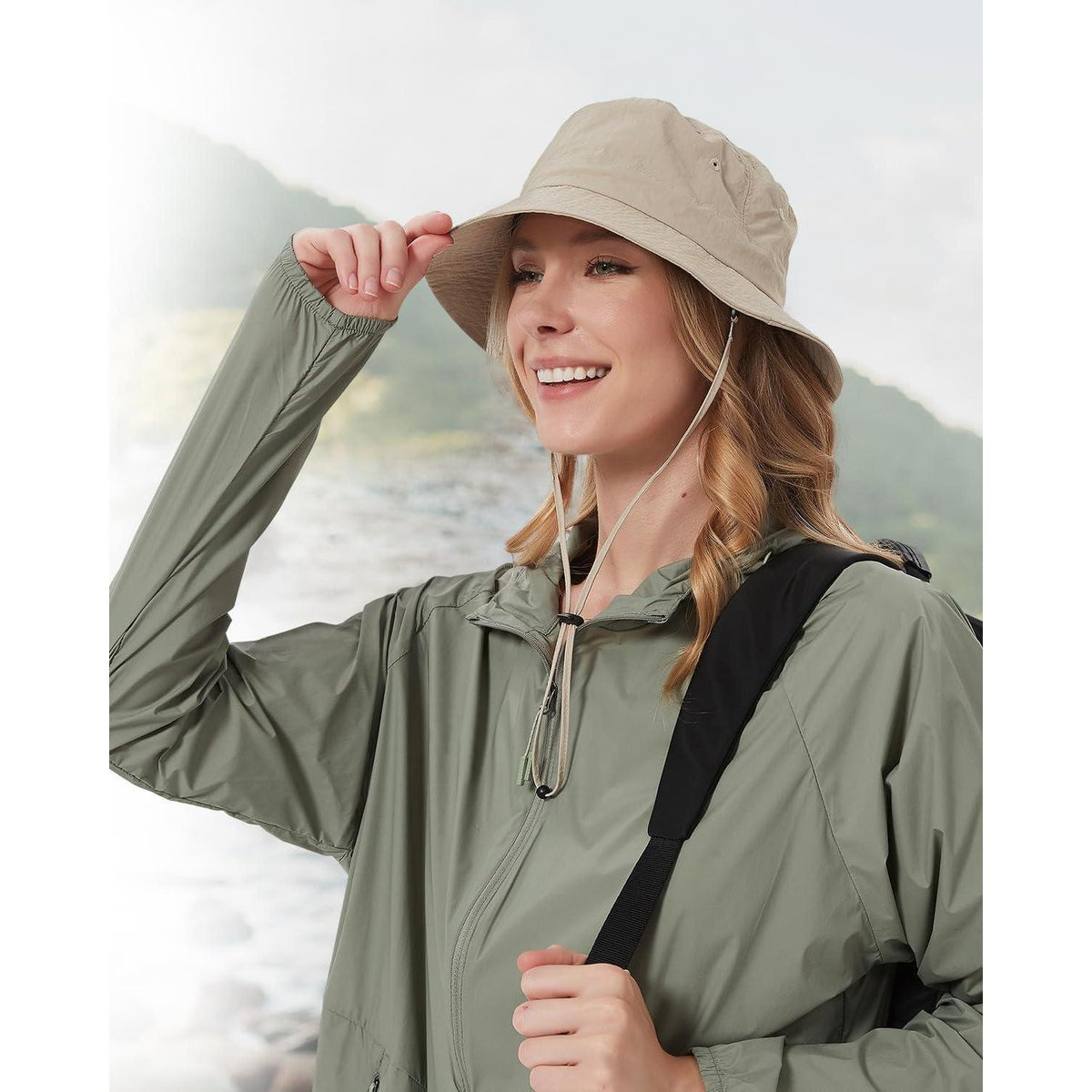 Regenhut Damen Herren Wasserdicht, UV Schutz, Faltbar