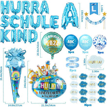 Einschulung Deko Set Junge HURRA SCHULKIND 2024 Folienballon