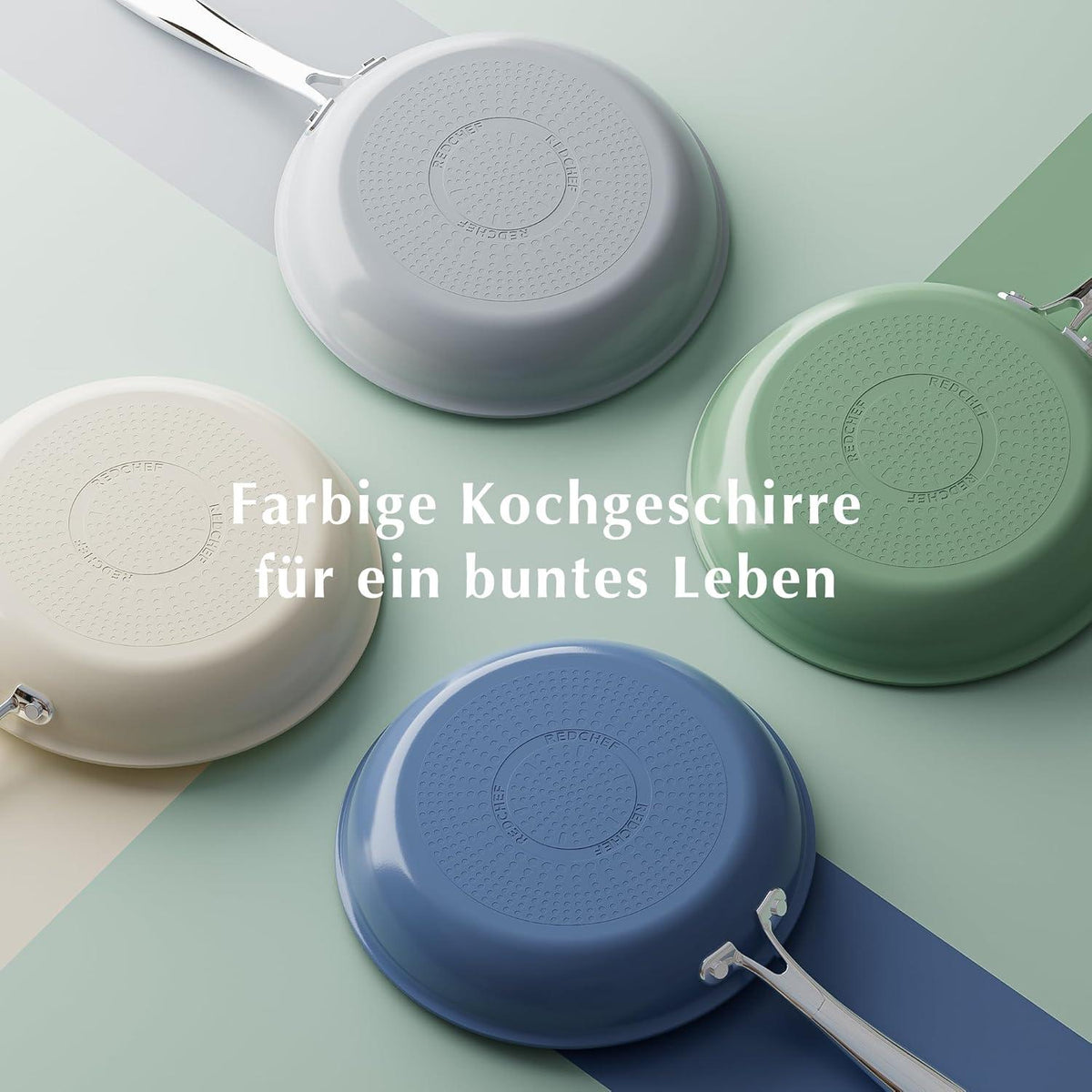 Keramik Bratpfannen Set Induktion 20/24/28 cm Pfanne Grün