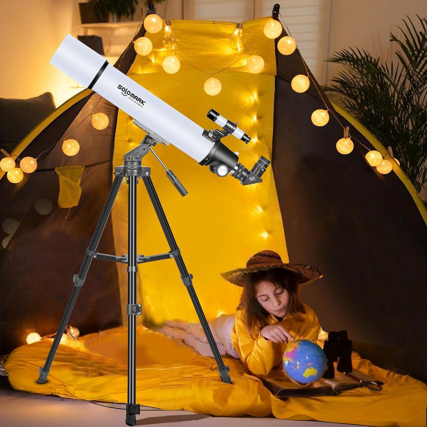 Professionelles Teleskop 80mm 900mm Refraktor für Astronomie & Kinder-Anfänger