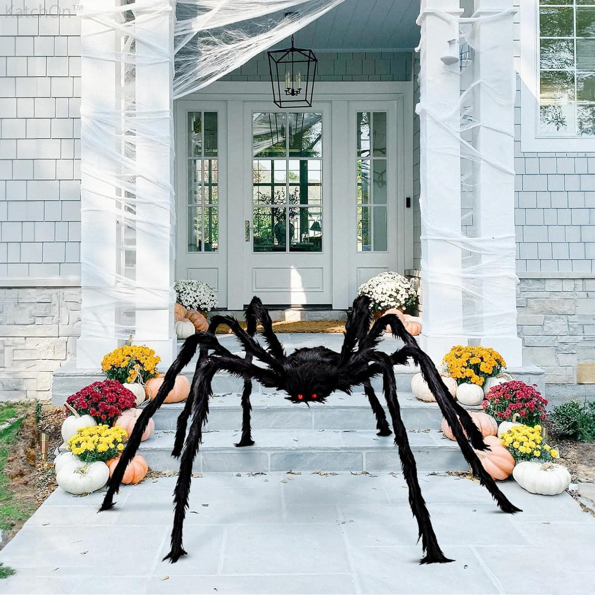 Große Halloween Dekoration Spinne Outdoor Gruselig 150cm