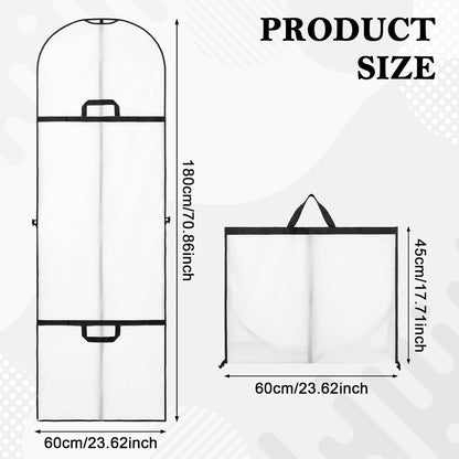 Kleidersack Lang 180x60cm Atmungsaktiv & Staubdicht Weiß