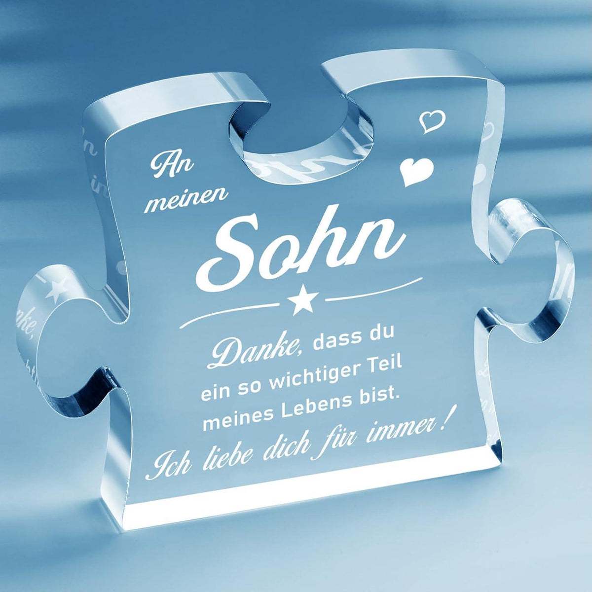 Acryl Puzzle für Sohn - Bedeutungsvolles Geschenk mit Spruch