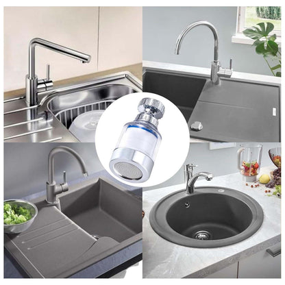 2x Wasserfilter Wasserhahn 360° drehbar mit Ersatzfiltern