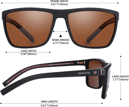 Polarisierte Sonnenbrille Herren TR90 Rahmen UV400 Schutz