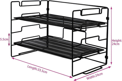2 Etagen Metall Mesh Briefablage Organizer für Schreibtisch