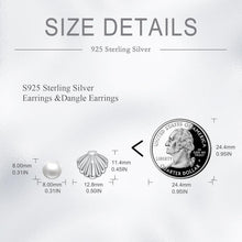 Moderne VONALA Muschel-Perlenohrringe Sterling Silber für