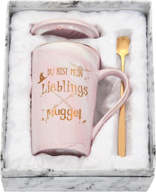 Lustige Geschenk Tasse Spruch Lieblings Muggel Weihnachten 400ml Rosa