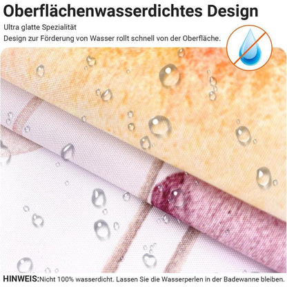 Duschvorhang Blumen Muster 220x200cm wasserabweisend