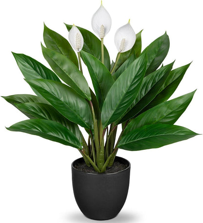Künstliche Calathea Dekopflanze mit 22 Blättern im Kunststofftopf 43cm