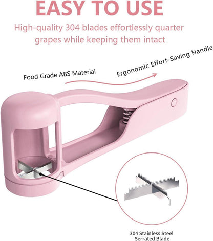 Traubenschneider Obstschneider Kinder Edelstahl Pink