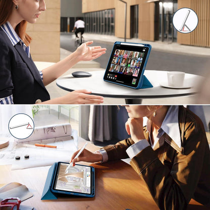 EasyAcc iPad Pro 11 Zoll 2022/2021/2020/2018 Hülle Pfauenblau Stifthalter