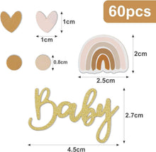 Babyparty Deko Konfetti 60 Stück Boho Regenbogen Streudeko