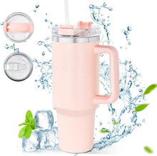 Thermobecher 40oz mit Strohhalm und Henkel aus Edelstahl