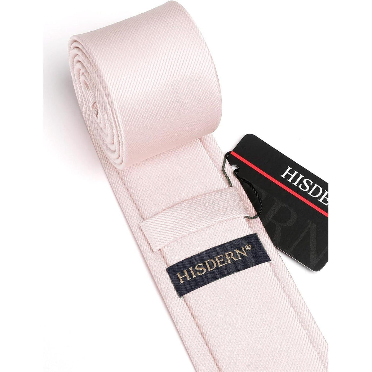 Herren Krawatte schmal einfarbig Seide 6cm Hellrosa